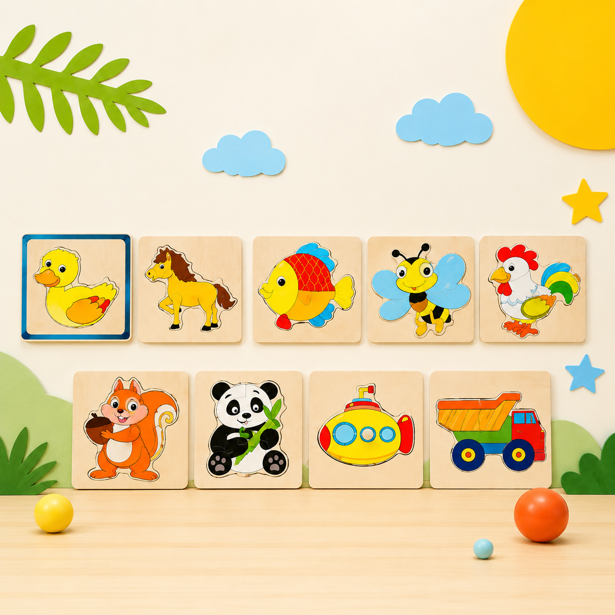 Random 1 Piece 3D Wooden Puzzle | Montessori Educational Toy for Toddlers
