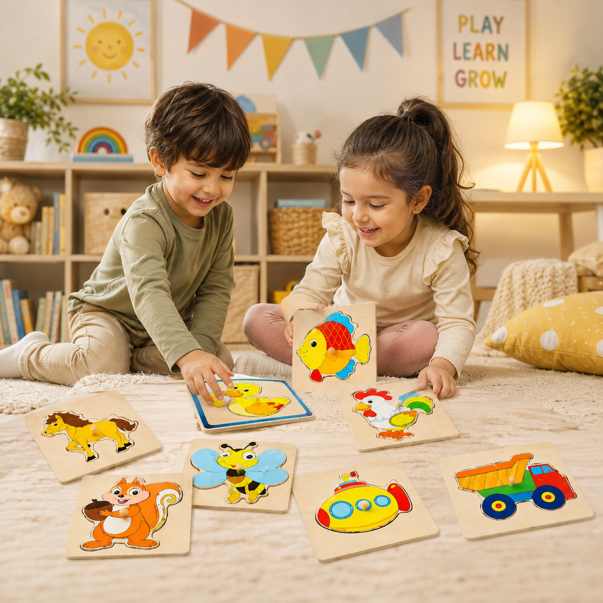 Random 1 Piece 3D Wooden Puzzle | Montessori Educational Toy for Toddlers