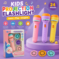 Kids Projection Flashlight Toy with 3 Random Slides & 24 Images