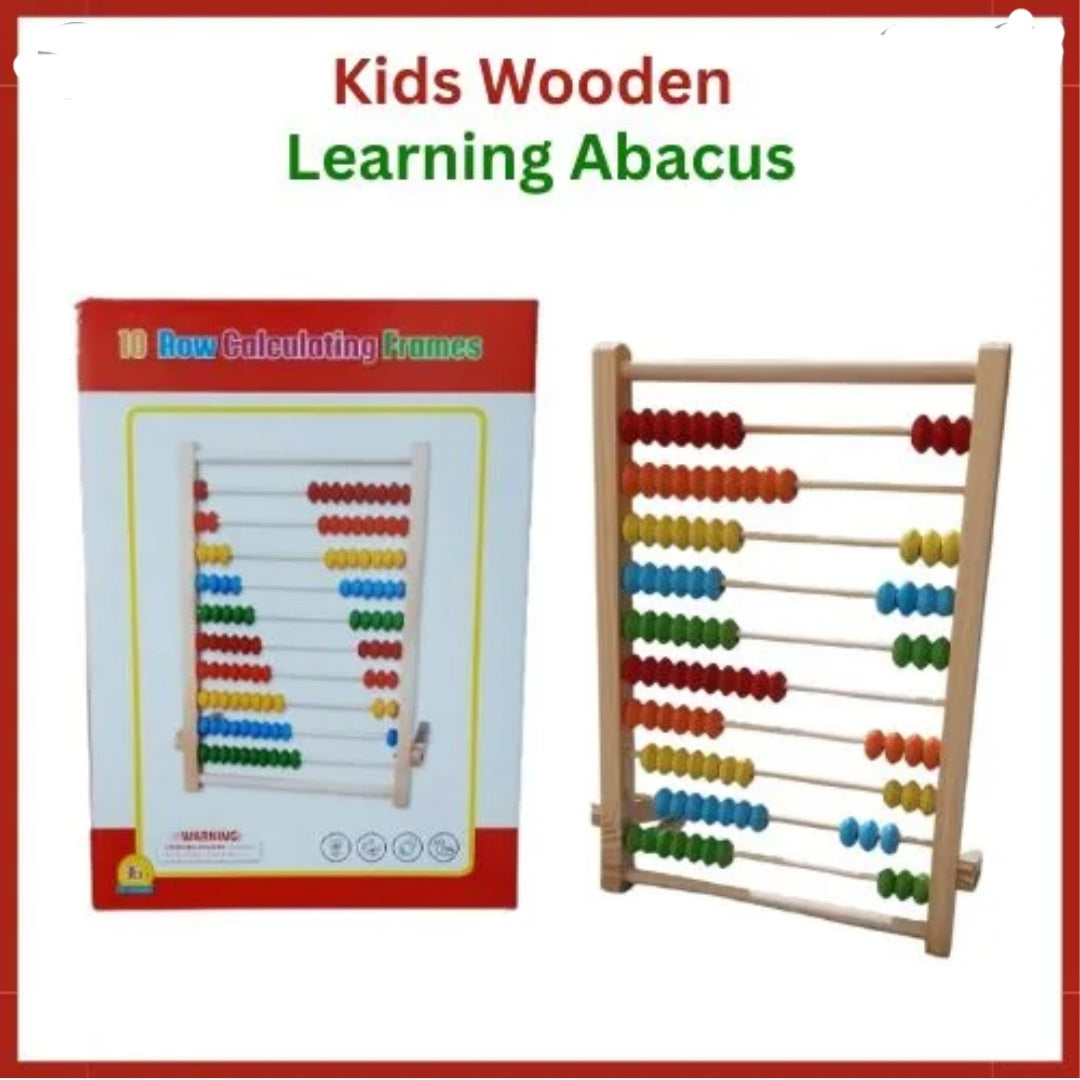 Wooden Abacus with Stand – Educational Math Counting Toy for Kids Early Learning