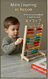 Wooden Abacus with Stand – Educational Math Counting Toy for Kids Early Learning