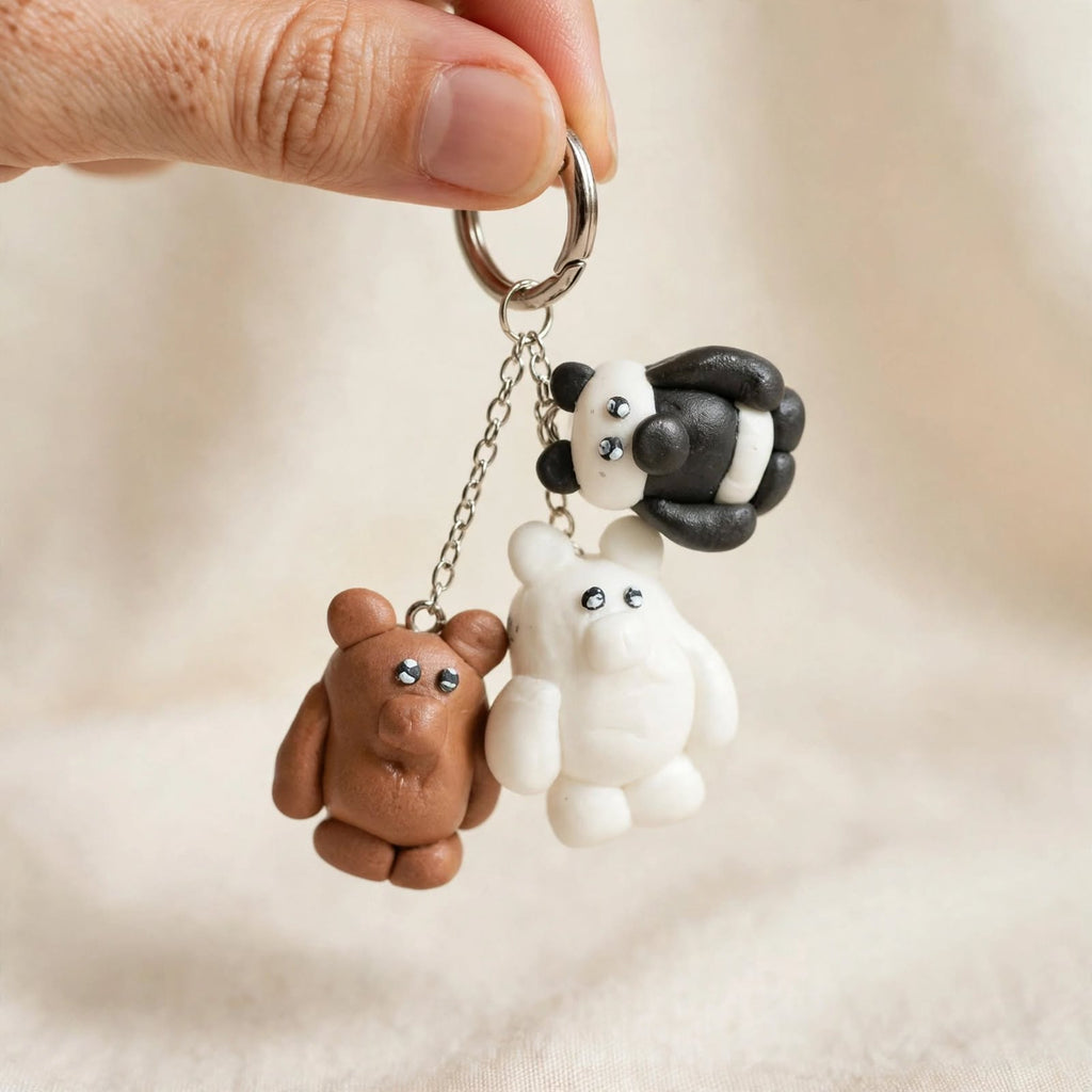 Mini Cartoon Keychain Set – 3 Piece