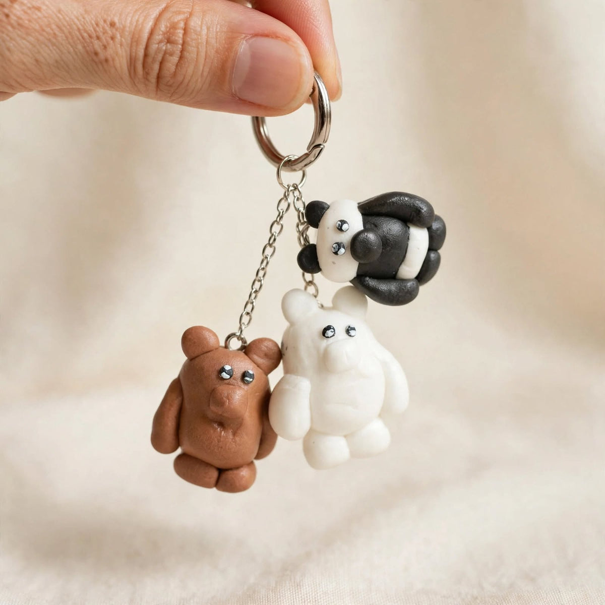 Mini Cartoon Keychain Set – 3 Piece