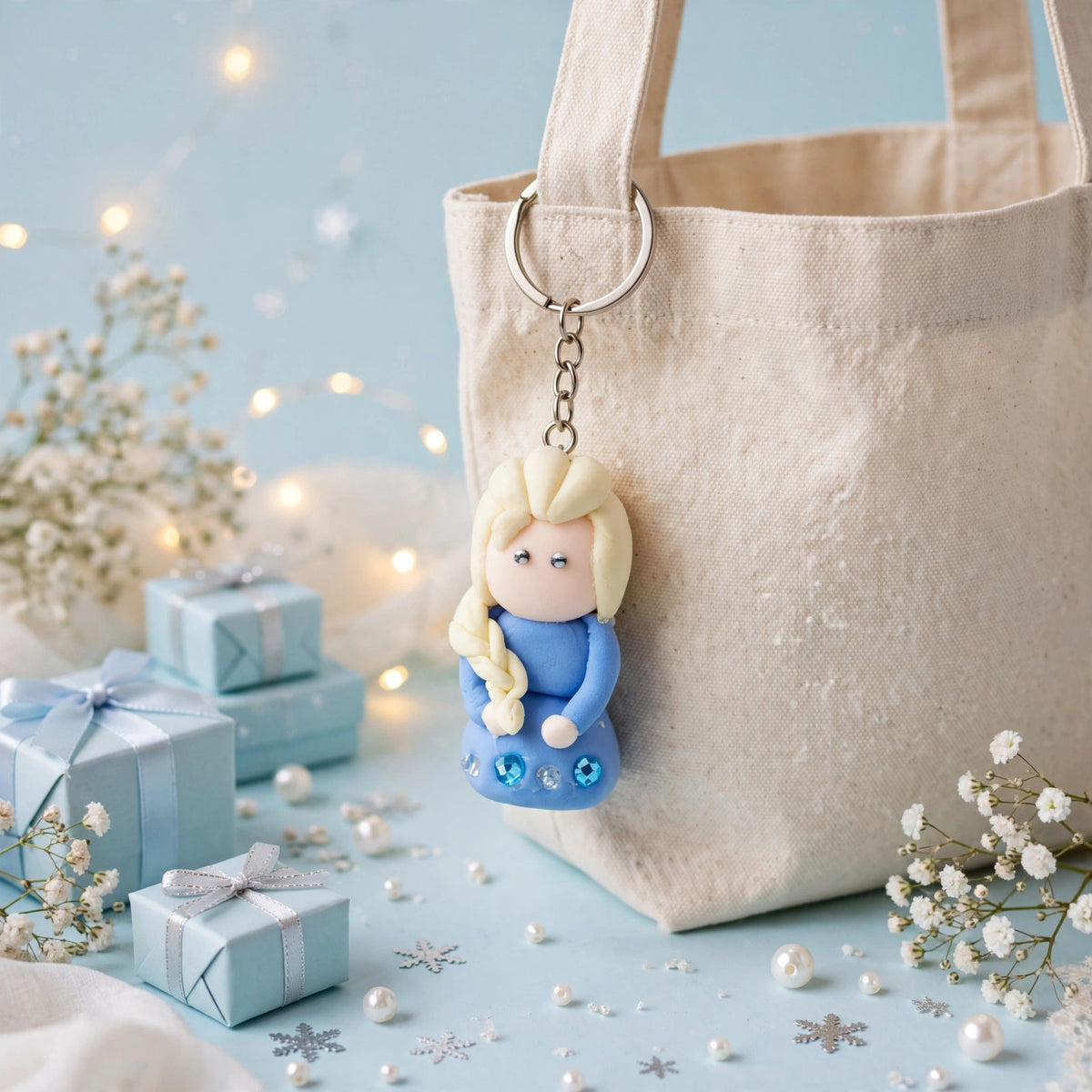 Handmade Clay Doll Keychain | Cute Cartoon Character