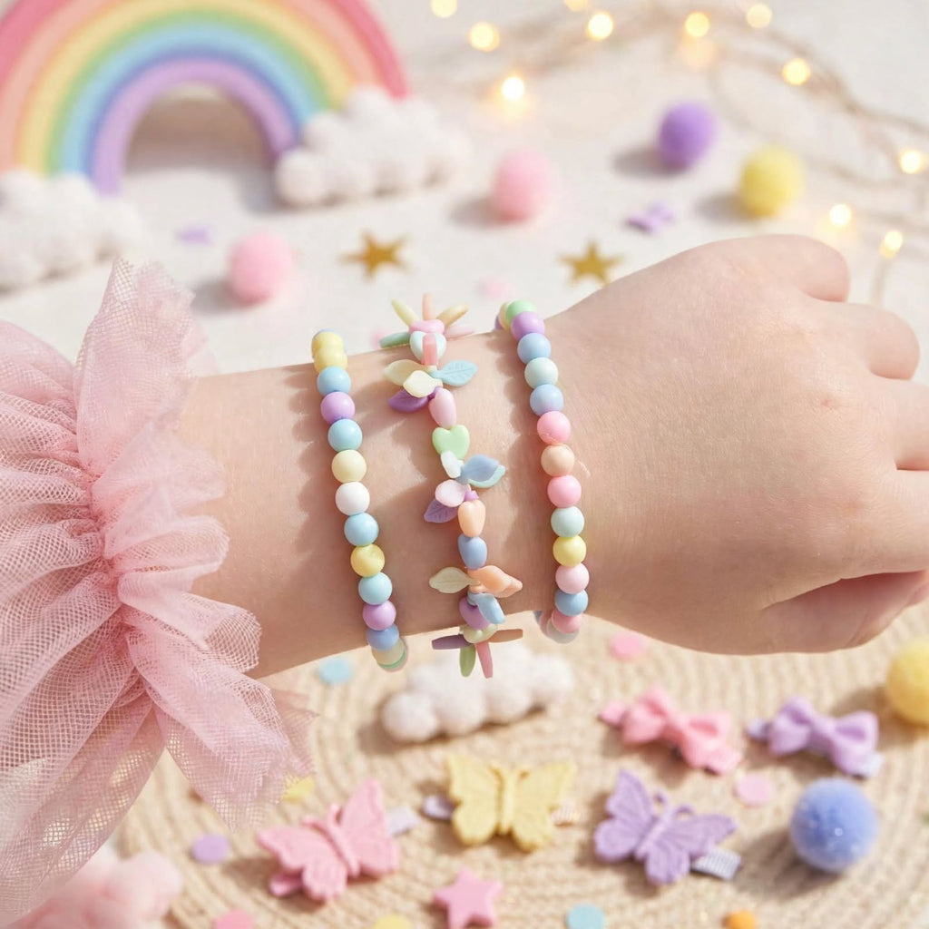 Kids Handmade Multicolor Beaded Bracelet Set | 2 & 3 Piece