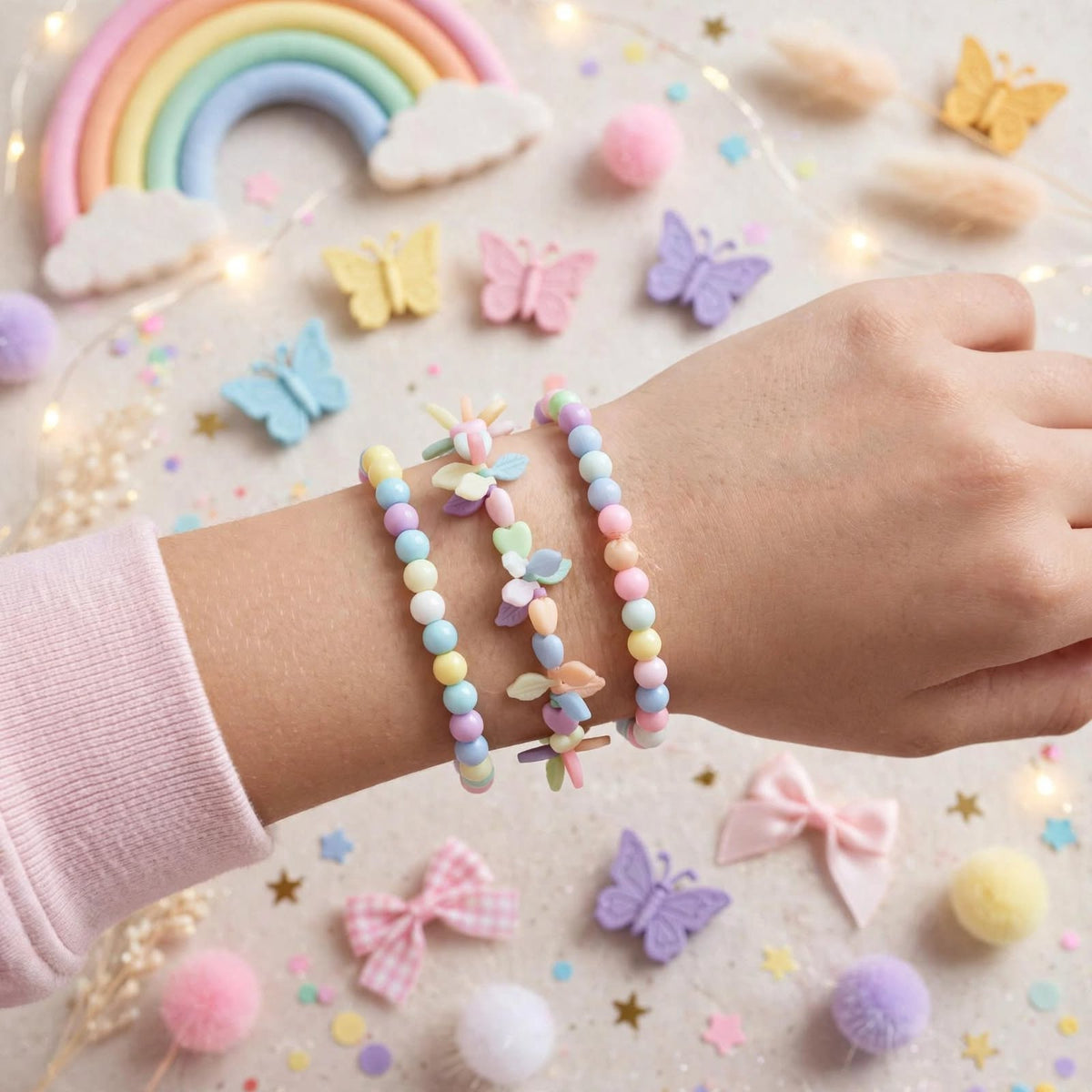 Kids Handmade Multicolor Beaded Bracelet Set | 2 & 3 Piece