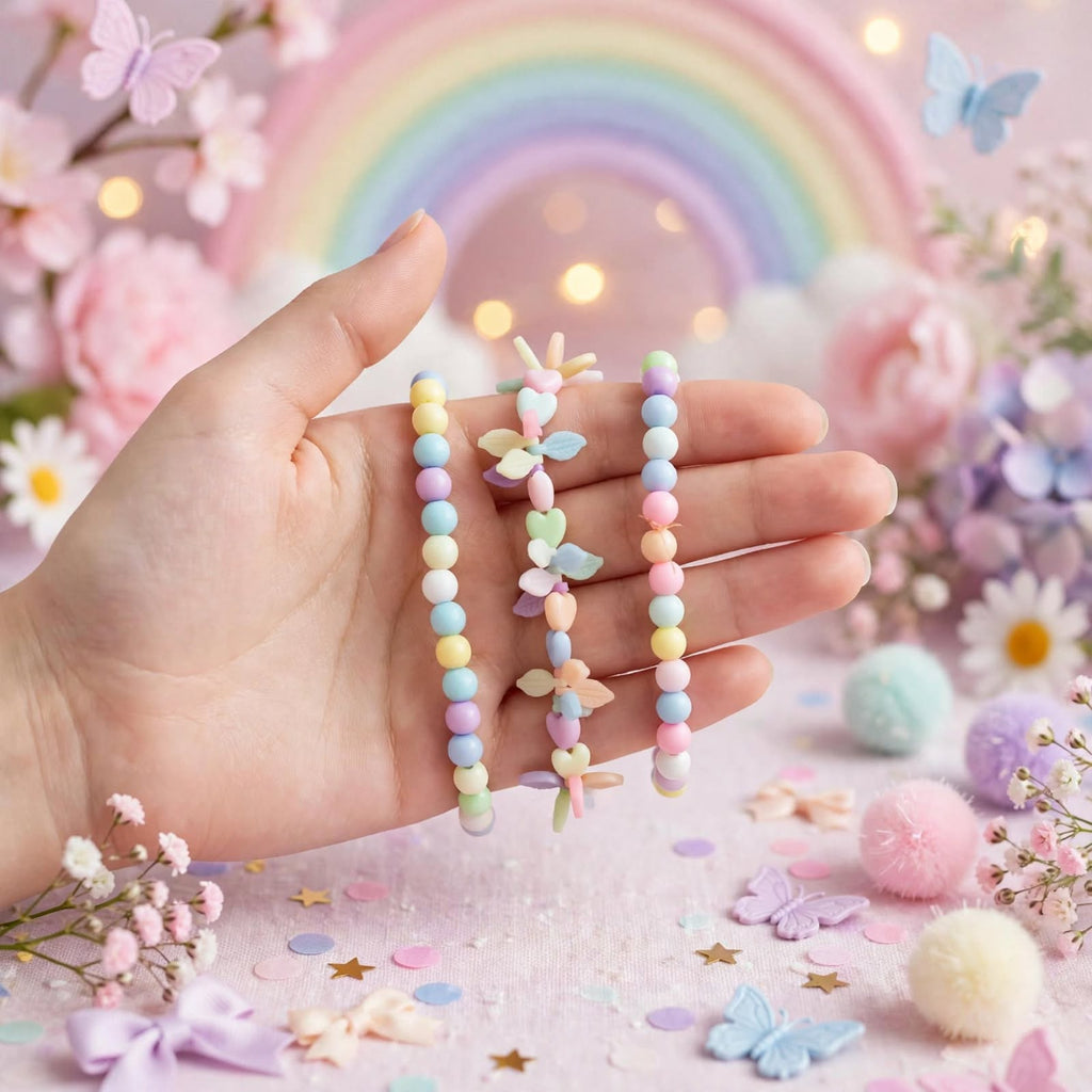 Kids Handmade Multicolor Beaded Bracelet Set | 2 & 3 Piece