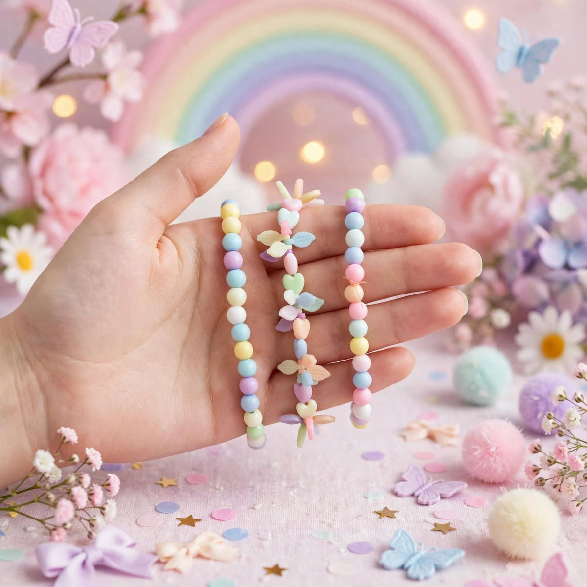 Kids Handmade Multicolor Beaded Bracelet Set | 2 & 3 Piece
