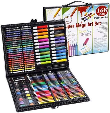 168-Piece Super Mega Art Set for Kids | Drawing & Coloring Kit