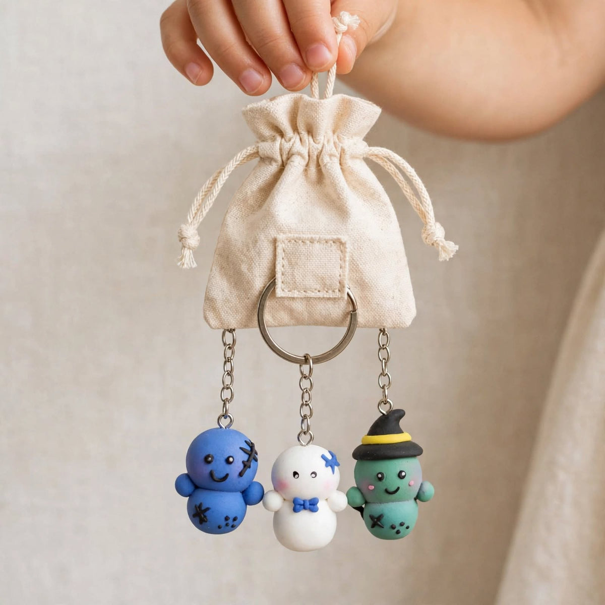 Mini Cartoon Keychain Set – 3 Piece