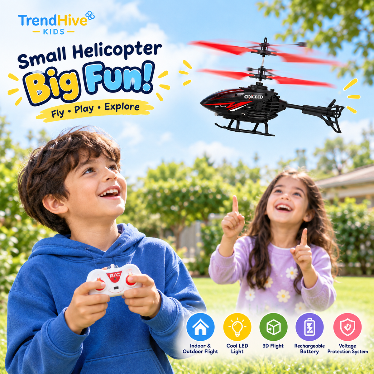 RC Helicopter for Kids | Remote Control Flying Toy