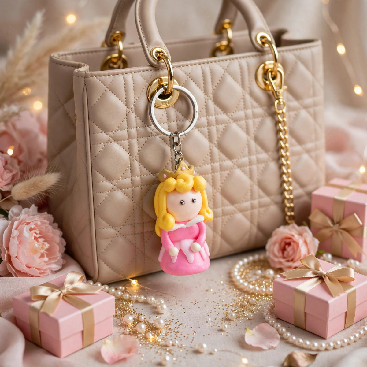 Handmade Clay Doll Keychain | Cute Cartoon Character