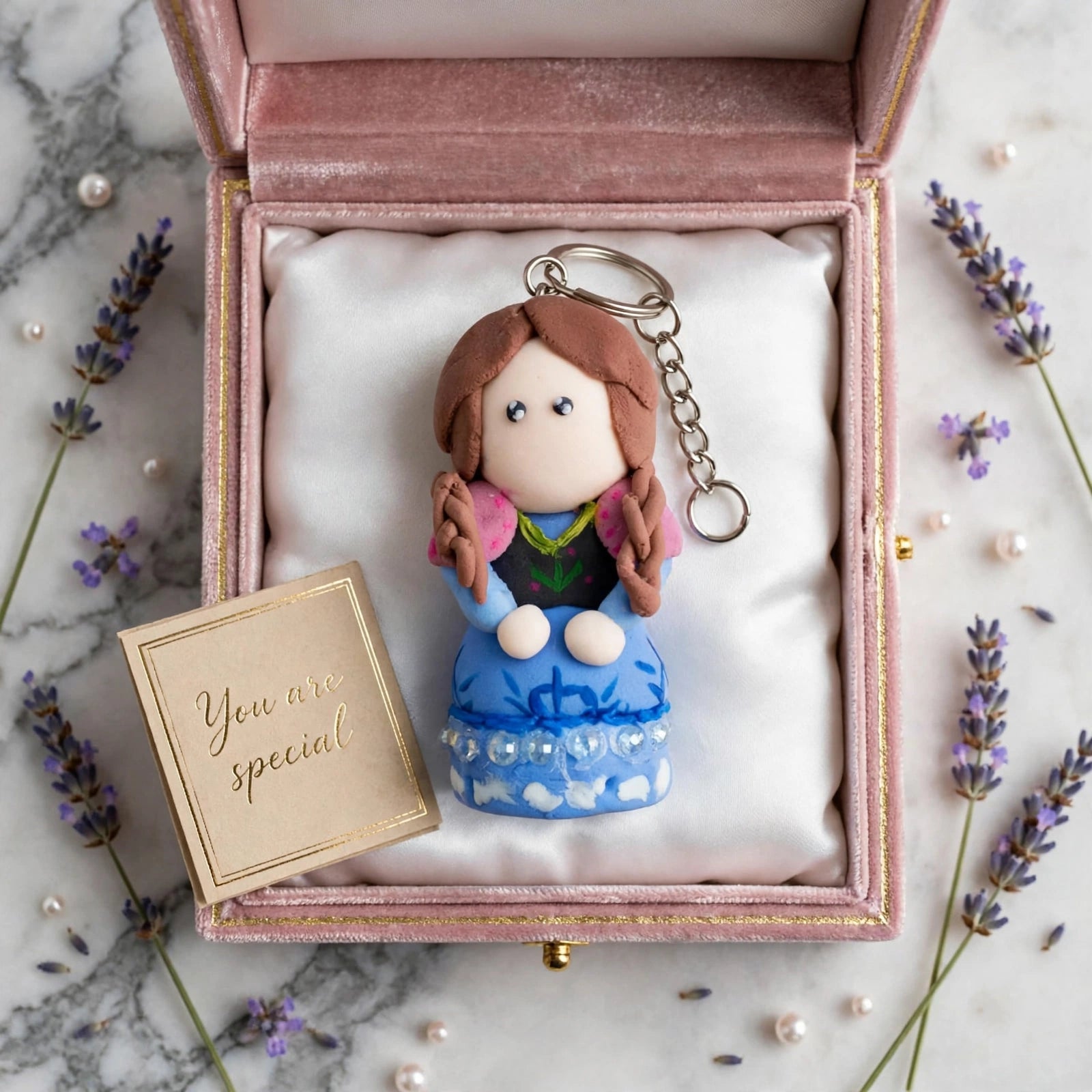 Handmade Clay Doll Keychain | Cute Cartoon Character